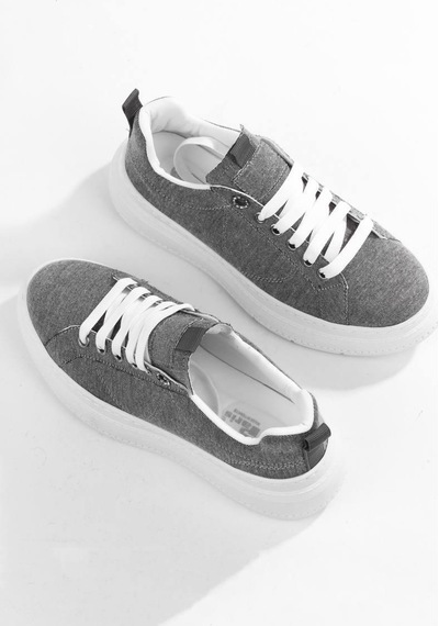Paris Gri Sade Ve Zarif Günlük Sneaker Mh2456-gri Gri