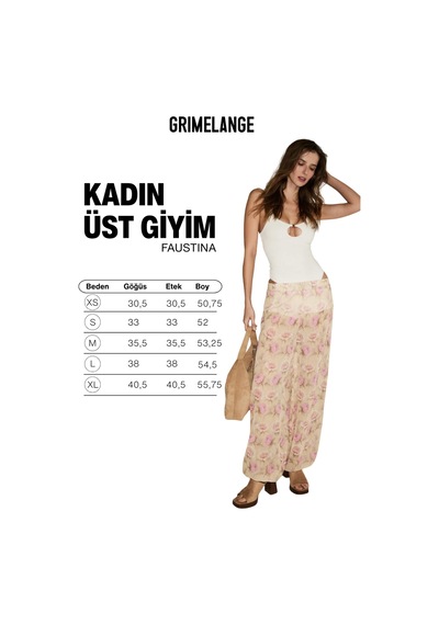 Grimelange Faustına Kadın Yumuşak Ve Esnek Kumaşlı Vucuda Oturan Askılı Çıtçıtlı Ekru Bluz