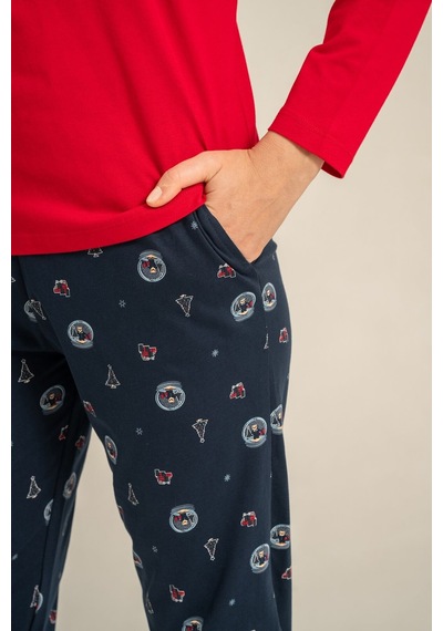 Rolypoly The Most Wonderful Time Anne Kız Kırmızı Uzun Kol Pijama Takım Rp3936-a-v1 Rp3936-a-v1