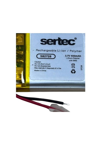 Sertec 582728 3.7v 400 Mah Li-polymer Pil Devreli/1.5a Evimdeyokyok