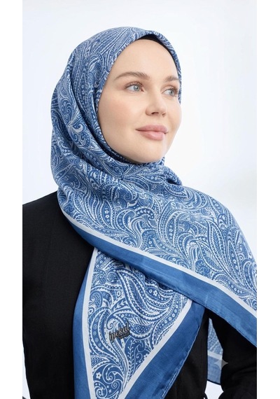 İPEKAL Soft Pamuk Şal-75 X 190 -06574 Mavi