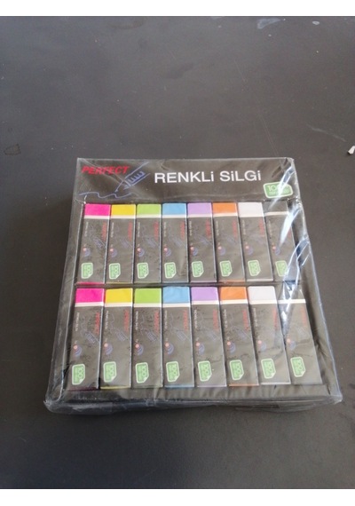 Perfect Renkli Silgi Seti 16'lı Paket - Karışık Renkli Mini Silgiler