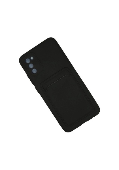 Newface Samsung Galaxy A02s Kılıf Kelvin Kartvizitli Silikon - Siyah