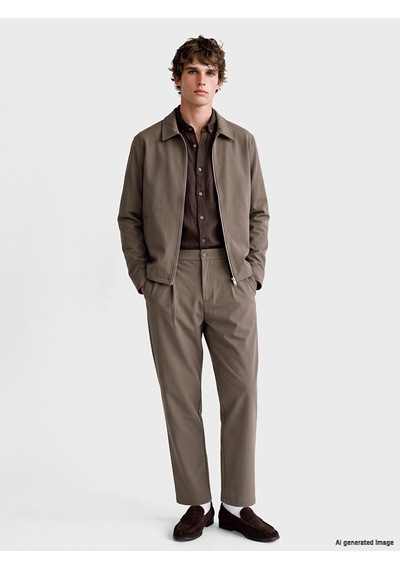 Lcw Vision Bej Loose Fit Erkek Pileli Pantolon