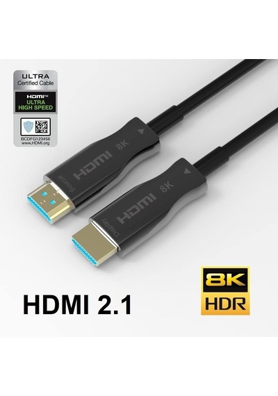 Ultra Sertifikalı Aoc Fiber Hdmi 2.1 Kablo - 48gbps, 8k 60hz, 4k 120hz, 4k 60hz, Earc, Hdr, D-hdr, Hdcp2.3, Dolby Vision, Dolby Atmos 10 Metre