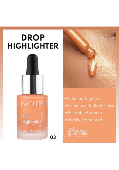 Cosmetics Drop Highlighter 03 Candlelight Işıltılı Likit Aydınlatıcı Çok Renkli