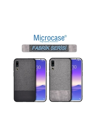 Microcase Meizu 16S Fabrik Serisi Kumas & Deri Desen Kilif 392390925