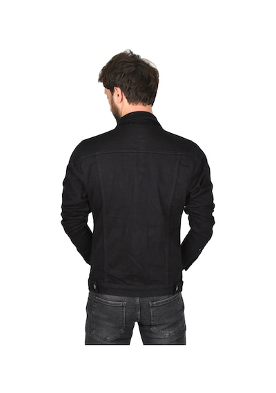 Deepsea Erkek Koyu Lacivert Slim Fit Likralı Kot Ceket Jean Ceket 2201007 False Koyu Lacivert