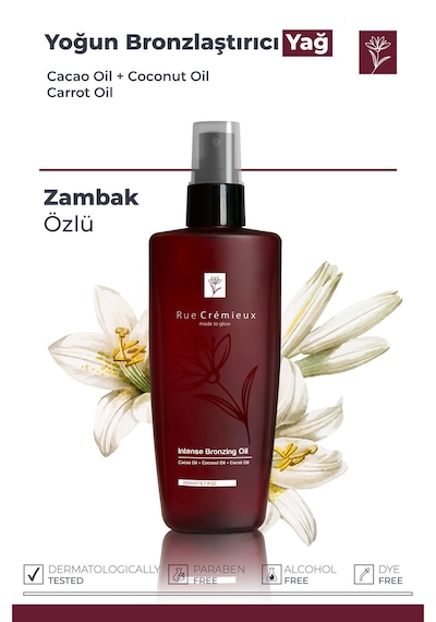 Yoğun Bronzlaştırıcı Yağ Sprey 200ml Kakao Yağı + Hindistan Cevizi Yağı + Havuç Yağı - Tk