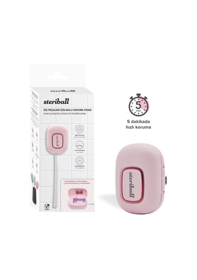 Steriball Diş Fırçaları İçin Akıllı Koruma Cihazı - Pembe