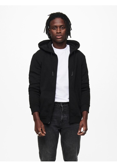 Only & Sons Ceres Life Zip Thr Hoodie Sweat Noos Erkek Siyah Swea Siyah