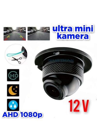 1 Adet Ultra Mini Ahd 1080p Kamera 150'' Geniş Açılı Lens 12 V