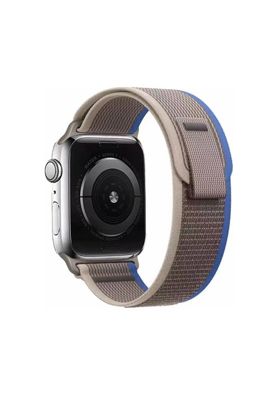 Zore Watch 10 42mm Uyumlu Krd-77 Hasır Kordon-gri-mavi