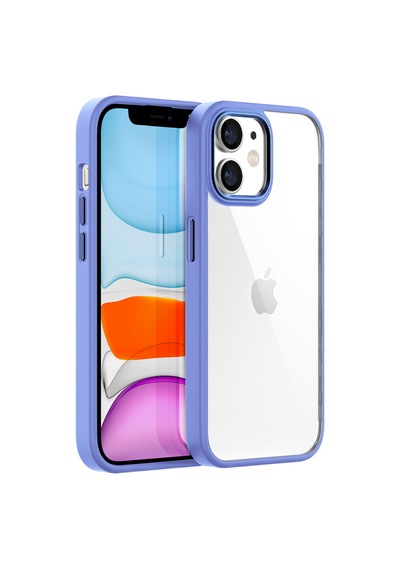 Buff Apple Uyumlu iPhone 11 New Air Bumper Kılıf Lila