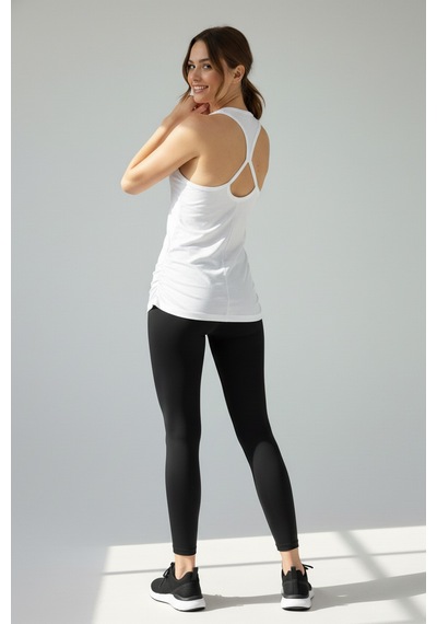 Scorp Aura Sırt Detaylı Kadın Spor Atlet Beyaz Renkli