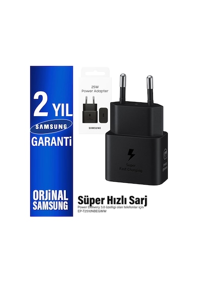 Ep-t2510n Type C Şarj Aleti 25w Süper Hızlı Type-c Şarj Adaptörü Samsung Uyumlu Türkiye A