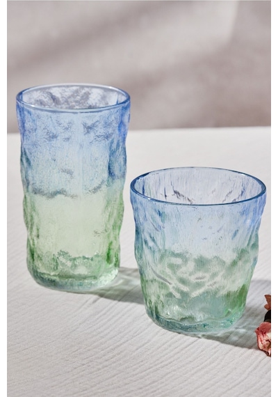 Karaca  Glacier Meşrubat Bardağı Mavi Yeşil 383 ml