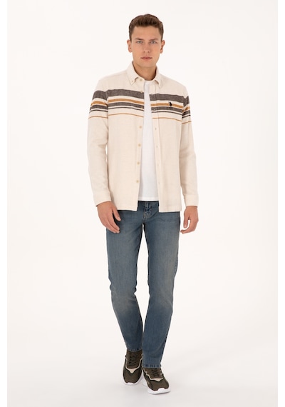 U.s. Polo Assn. Erkek Gömlek Desenli 50308334-vr256 İnci