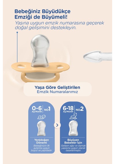 Wee Baby Duo Simetrik Uçlu Emzik 6-18 Ay No:2 Mavi -sarı