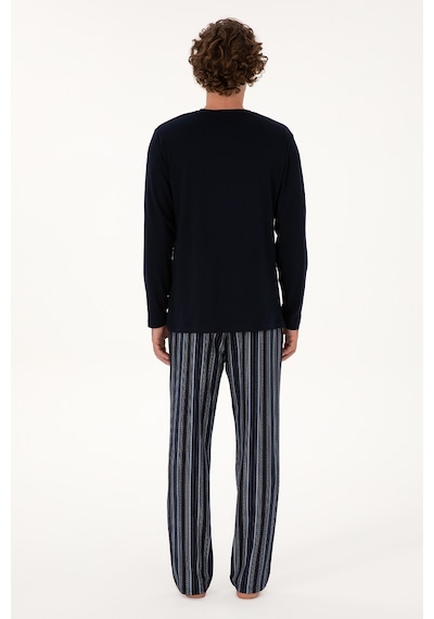 U.s. Polo Assn. Erkek Lacivert Pijama Takım 50318607-vr033 Lacivert