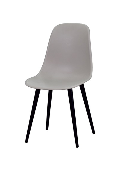 Vilinze Eames Siyah Ahşap Ayak Plastik Gri Sandalye Eames-beyaz Gri - Siyah