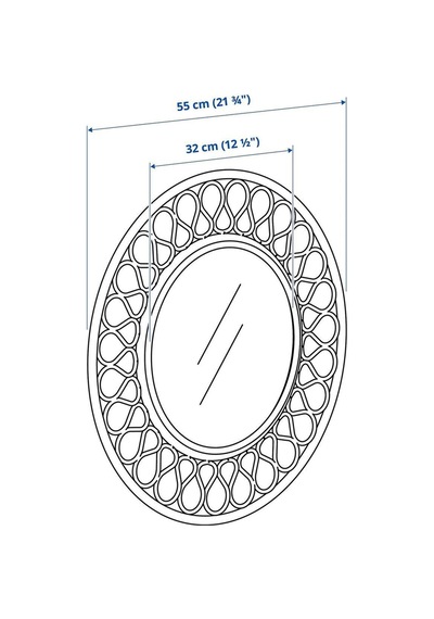 Grınsbol Rattan 55 Cm Duvar Aynası Dekorasyon Naturel