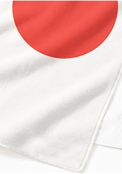 Japon Bayrağı Minimalist Plaj Havlusu - Kırmızı Beyaz Marine Havuz Deniz Banyo Sahil Örtüsü Donuk Zambak