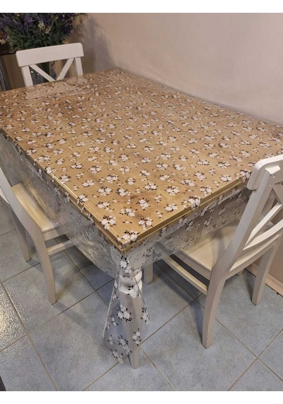 Şeffaf 0.018 Mm Pvc Muşamba - Desenli Silinebilir Şeffaf Masa Örtüsü 16ns34 Şeffaf