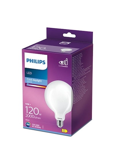 Philips LED Classic Buzlu Filament Ampul 13W 2000 Lum 6500K Beyaz Işık G120 E27 (120W)