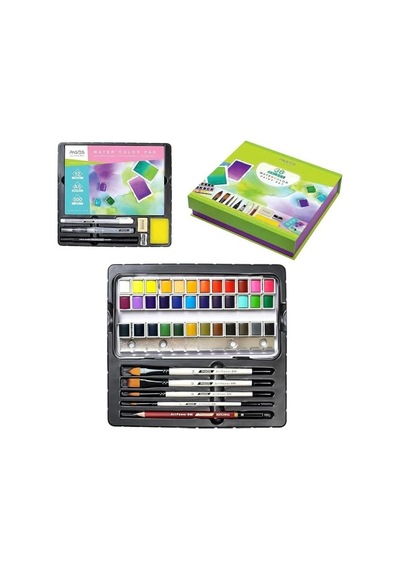 Sulu Boya Seti, Profesyonel 36 Sabit Pigment Boyama Kutusu, Yüksek Pigmentasyon, Sanatçılar, Öğrenciler, Yetişkinl Genel