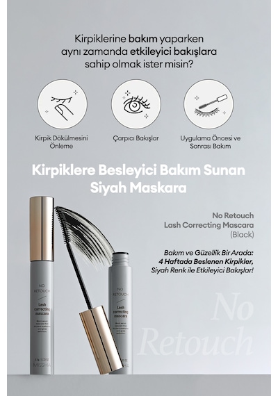 Missha Kirpiklere Besleyici Bakım Sunan Siyah Maskara