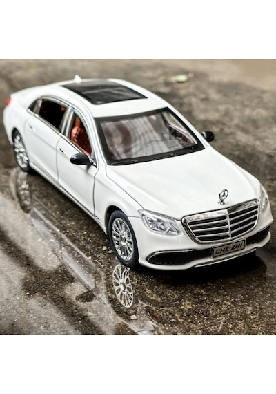 Mercedes-benz Araba Mercedes E300l Araba 1:24 Diecast Metal Model Koleksiyon Araba Sesli Işıklı 21cm