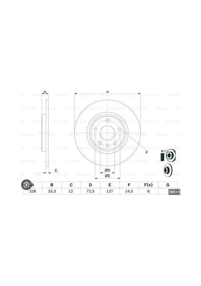 Arka Fren Dısk Fıat Lancıa Freemont 2.0 Multijet Freemont 2.0 Multijet 4 4 Freemont 2.4 Vvt Freemont