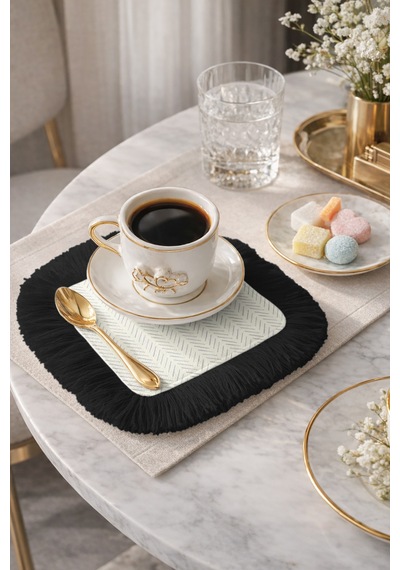 İnci Şerit Chevron Saçaklı Sunum Peçetesi-minimalist Modern Siyah Krem Bardak Altlığı Servis Mendili Gece Bebek Mavisi İnci Şerit Chevron Saçaklı Sunum Peçetesi-minimalist Modern Siyah Krem Bardak Altlığı Servis Mendili Gece Bebek Mavisi