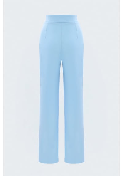 Sateen Aksesuar Detaylı Pantolon - Bebe Mavi-137623