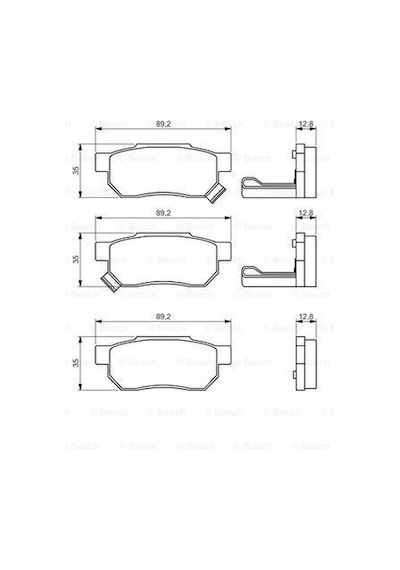 Honda Jazz Arka Fren Balatası 2009-2015 Bosch