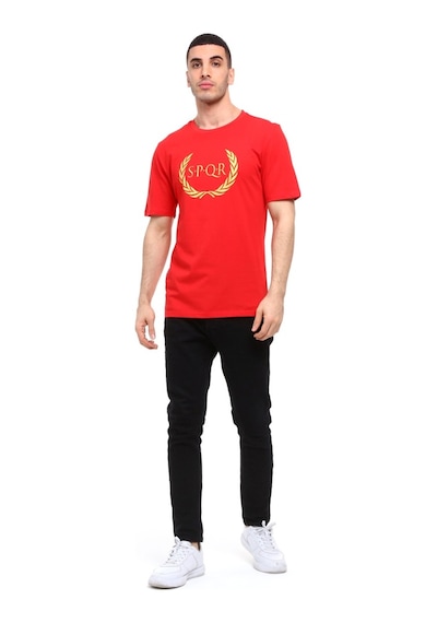 Raru S.P.Q.R Erkek %100 Pamuk T-Shirt Ares Kırmızı Çok Renkli