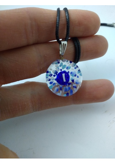 Cam Harf Kolye – Handmade El Yapimi Murano– (I) Harfi Modeli Ürü Kırmızı