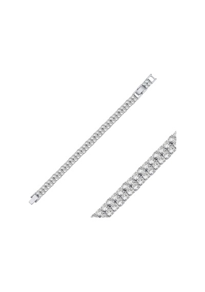 4mm Çift Sıra Su Yolu Bileklik Beyaz