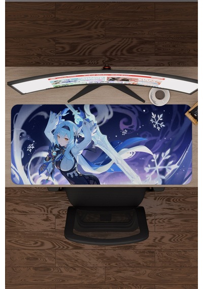 Eula Genshin Impact Anime Gacha V4 - 90x40 Xxl Gaming Mouse Pad Fare Altlığı
