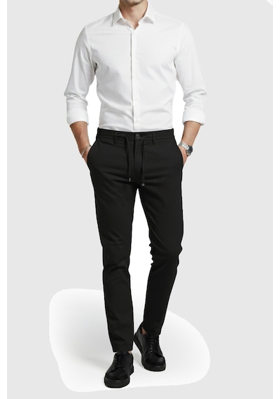 Deepsea Erkek Siyah Likralı Gofre Kumaş Beli Lastikli İpli Slim Fit Günlük Pantolon 2600650 Siyah Deepsea Erkek Siyah Likralı Gofre Kumaş Beli Lastikli İpli Slim Fit Günlük Pantolon 2600650 Siyah