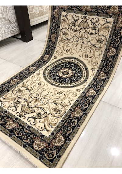 Saray Halı Klasik 11105 R 80X150 Krem Lacivert Küçük Ölçü Halı !