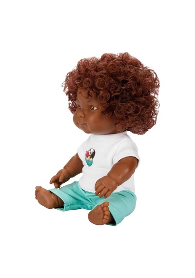 Minik Göbek Ve Kıvırcık Saçlarıyla 35cm. Dada Bebek