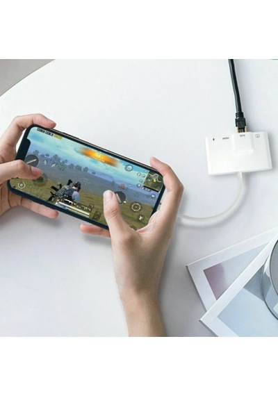 Ally iPhone Uyumlu 3in1 Lightning Hdmı Rj45 Otg Digital Av Adaptör Hub- 5775