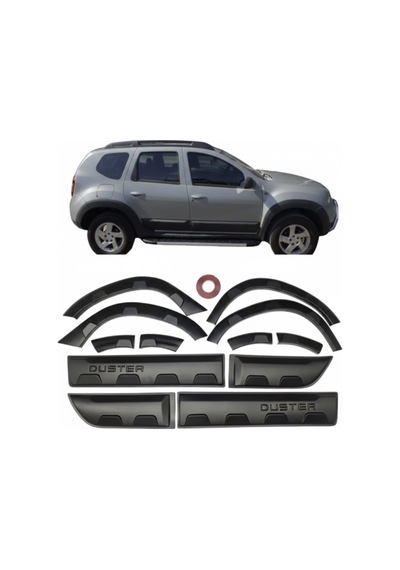 2018+ Dacia Duster 12 Parça Damalı Kaplama Koruma Kabartma Dodik