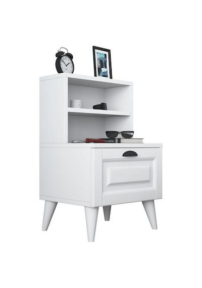 Rani Bd105 Komodin 2 Raflı Membran Çekmeceli Komodin Beyaz