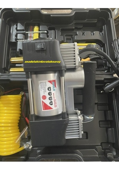 Ecole 12 Volt Kompresör Mini Araç Kompresörü Güçlü Çift Piston Kompresör 12pcs Diğer