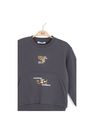 Xo Kids Erkek Çocuk Swaetşirt 4-8 Yaş 49507 Antrasit