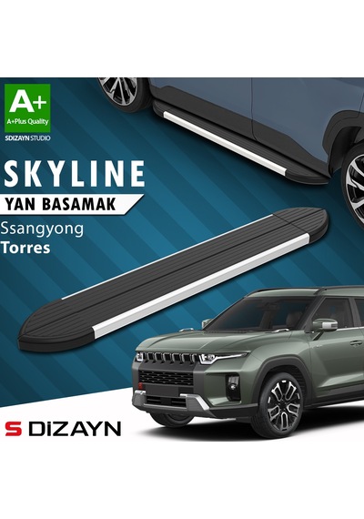 S-dizayn Ssangyong Torres Skyline Aluminyum Yan Basamak 183 Cm 2023 Üzeri A+ Kalite