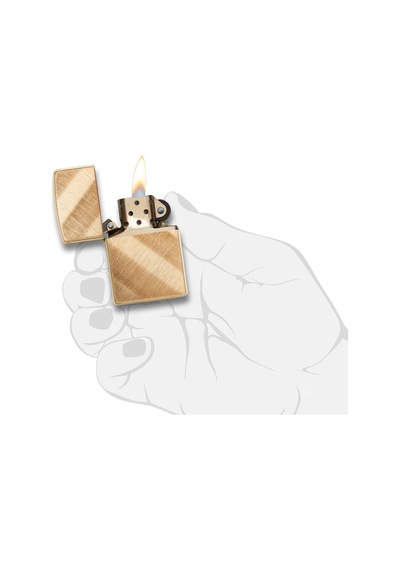 Zippo Çakmak 29675 Klasik Diagonal Weave Brass. Taşlanmış Örgü